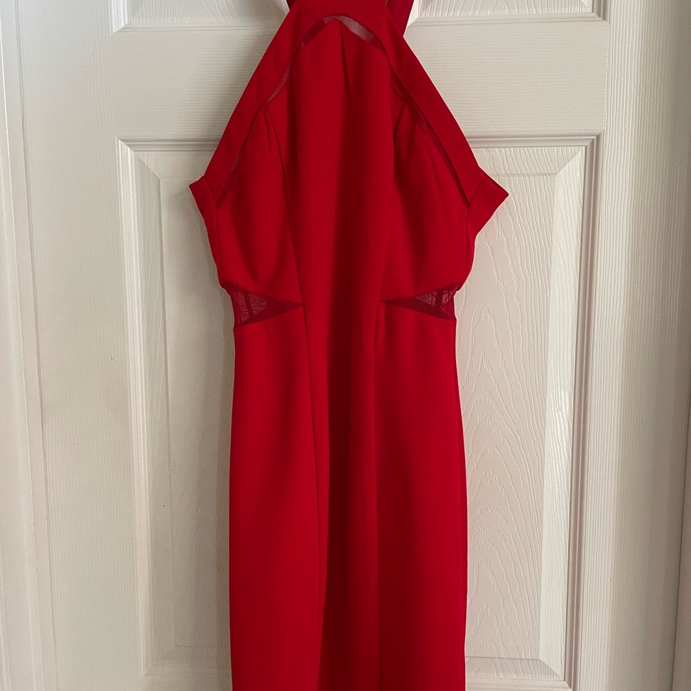 B Smart bright red dress.  Junior girls size 7.